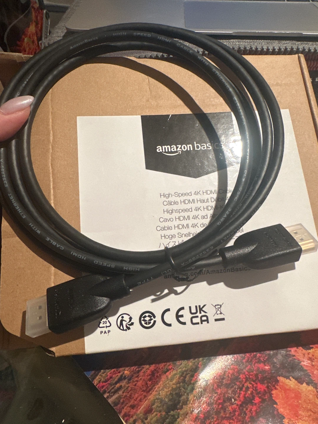 Amazon Basics High-Speed 4K HDMI Cable - 6 ft