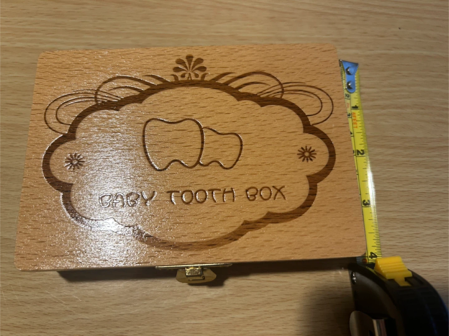 Wooden Baby Tooth Box Keepsake Organizer - photo 5