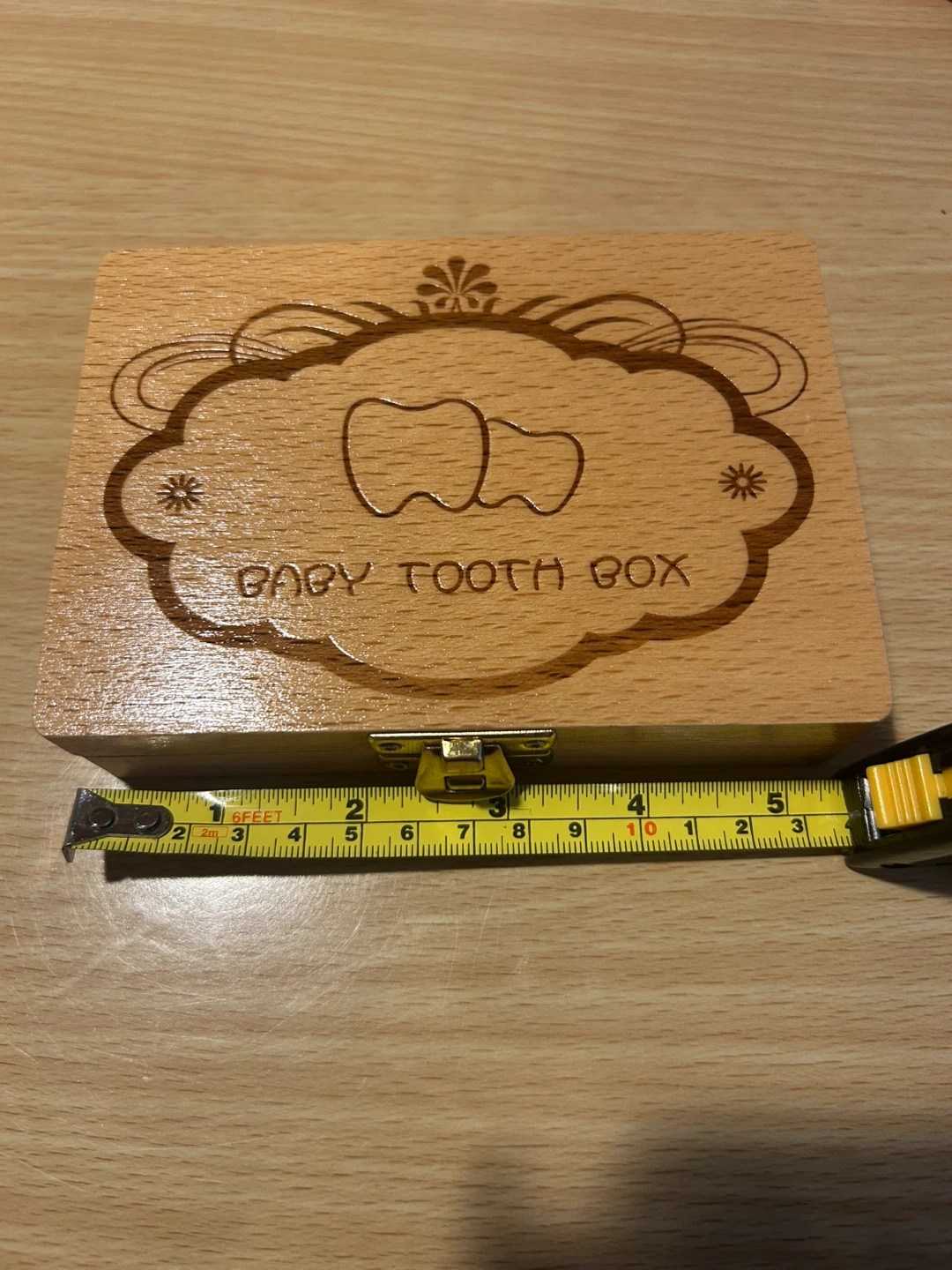 Wooden Baby Tooth Box Keepsake Organizer - photo 4