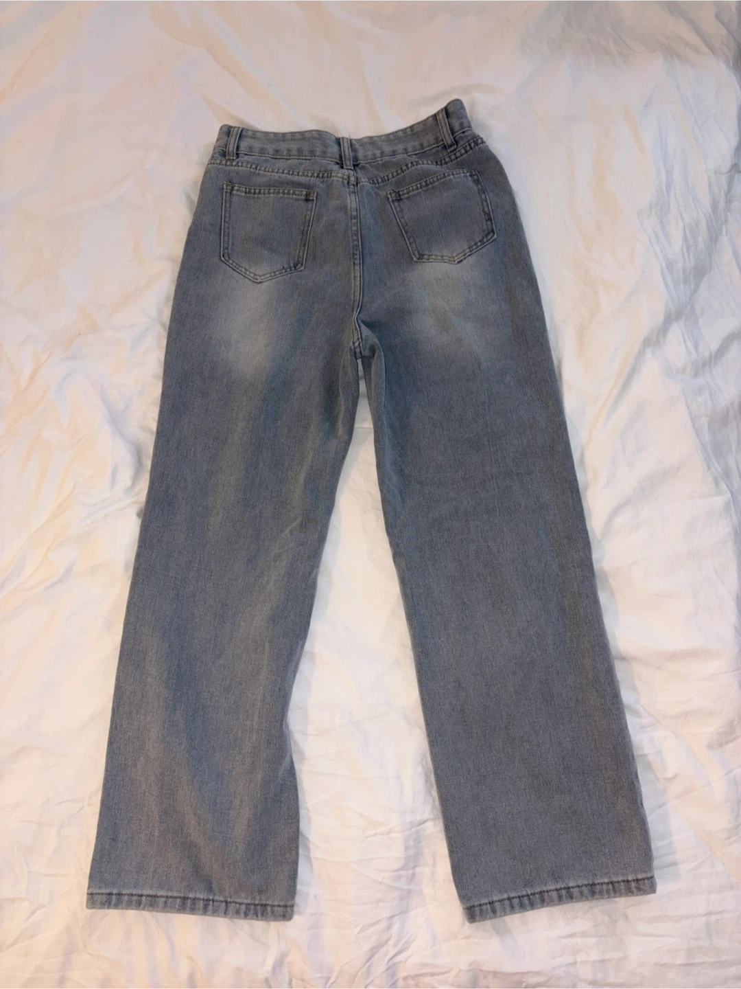 KIDS L BRAND NEW Distressed Wide-Leg Jeans - Light Wash - photo 2