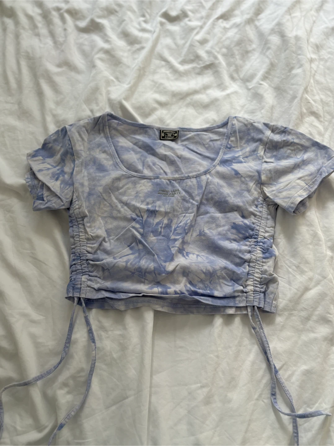 2XS Ruched Tie-Dye Crop Top