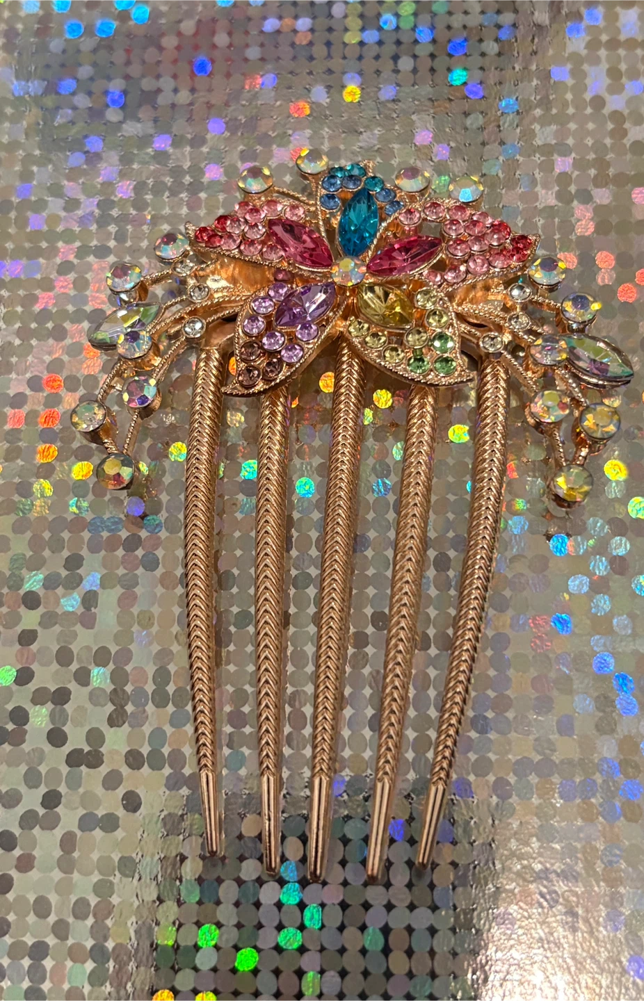 Gorgeous Rhinestone Flower Hair Comb! - photo 3