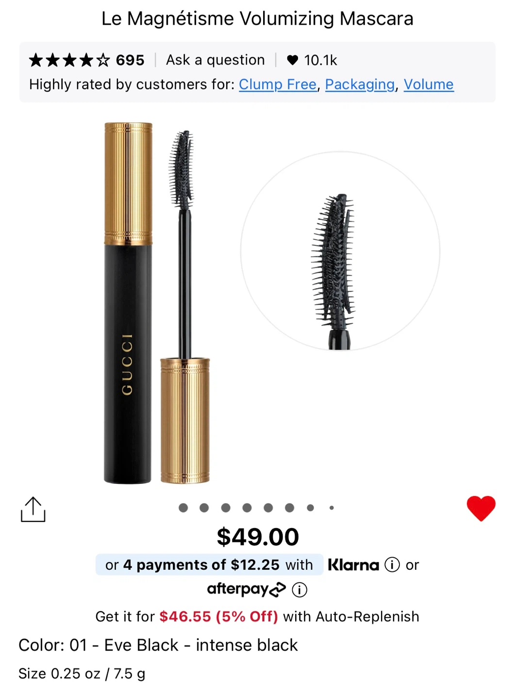 Gucci Le Magnétisme Volumizing Mascara - Eve Black