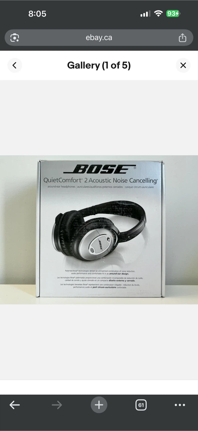 Bose QuietComfort 2 Acoustic Noise Cancelling Headphones