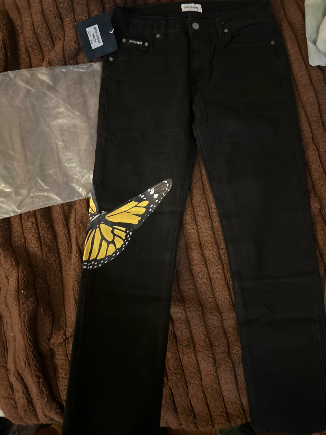 Palm Angels Black Butterfly Jeans - photo 3
