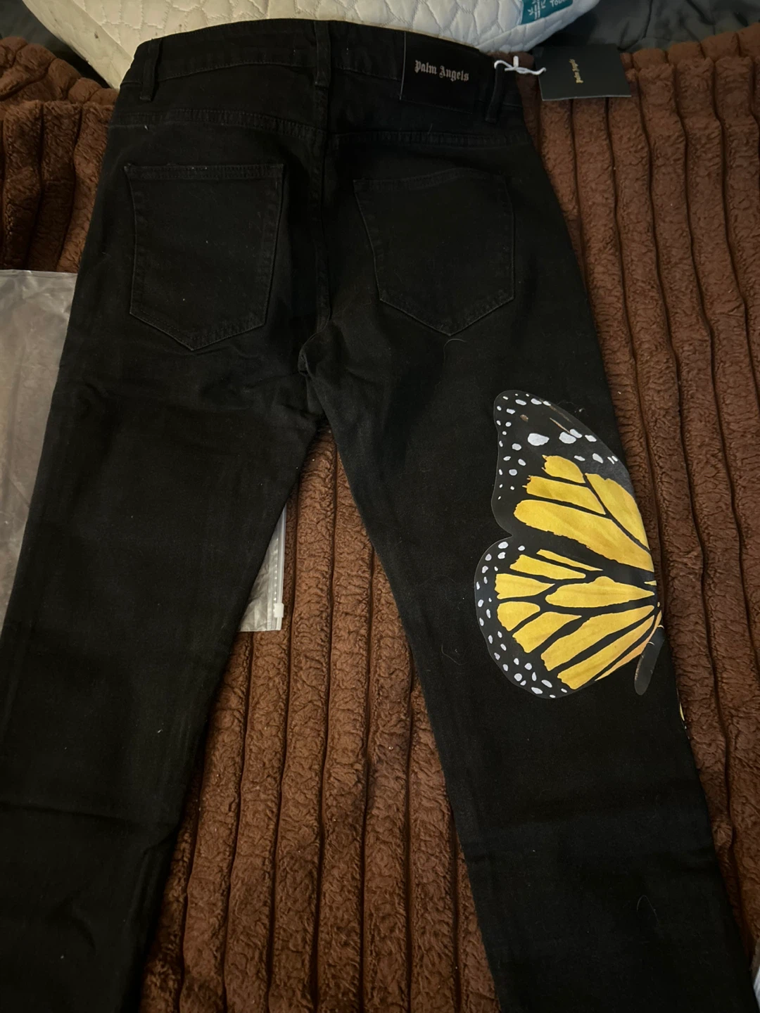 Palm Angels Black Butterfly Jeans - photo 5