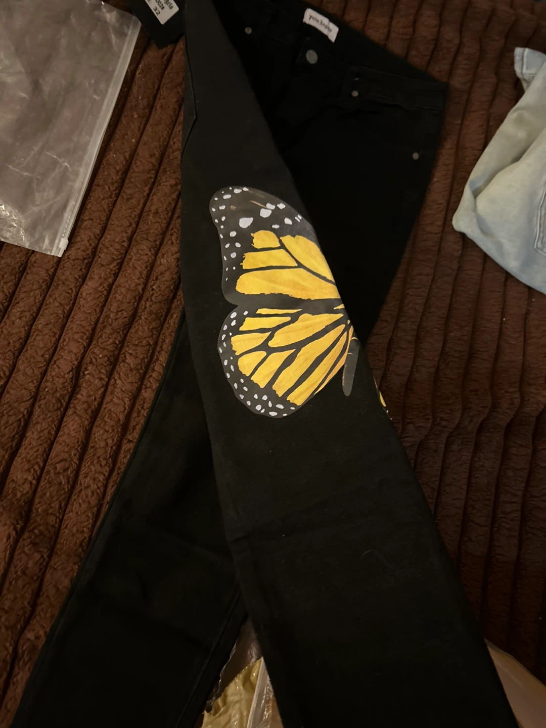 Palm Angels Black Butterfly Jeans - photo 4