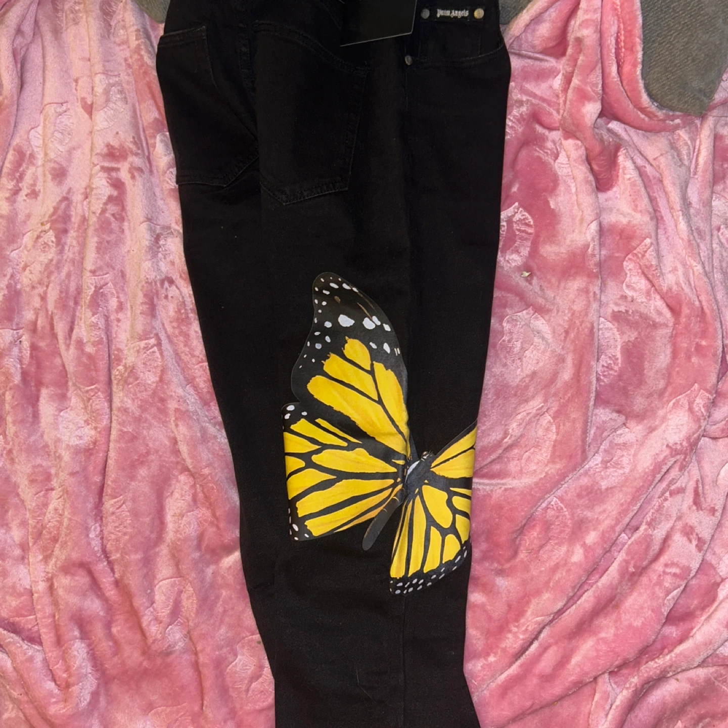 Palm Angels Black Butterfly Jeans - photo 2
