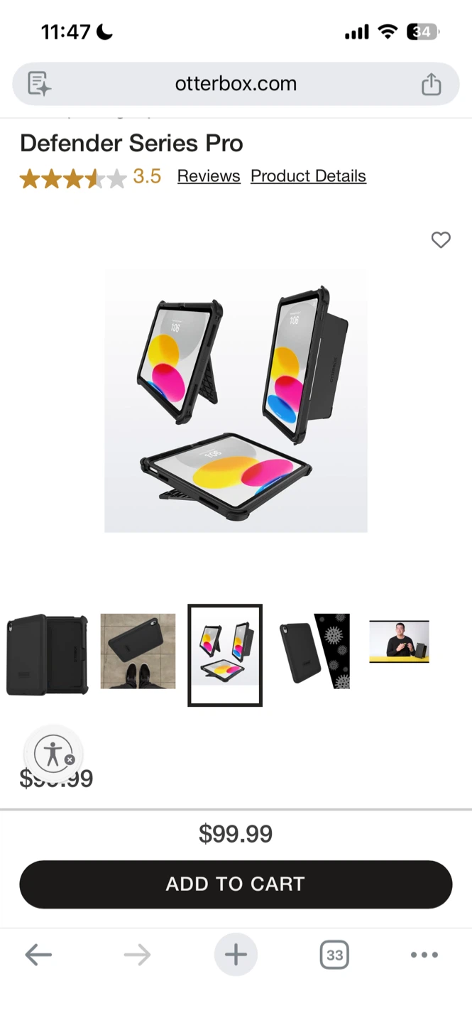 Otterbox Defender Pro Series 10th Generation iPad Black Case - photo 4
