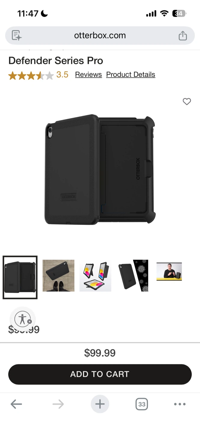 Otterbox Defender Pro Series 10th Generation iPad Black Case - photo 3