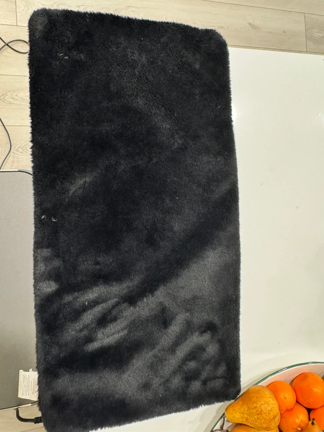 Black Faux Fur lumbar Pillow cover