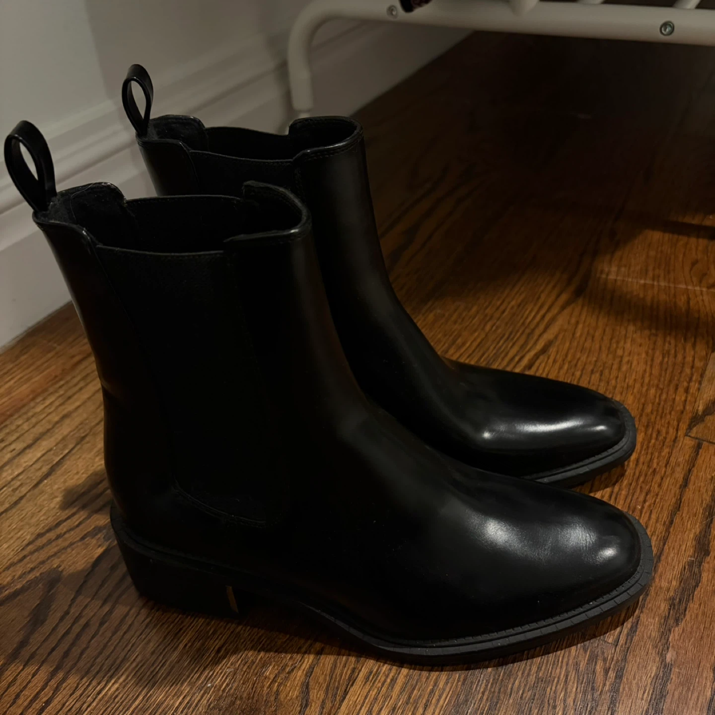 Zara Black Chelsea Boots Size 38 - photo 3