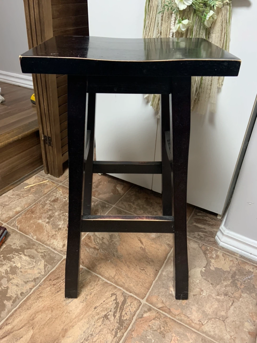 🥕Black Wooden Stool