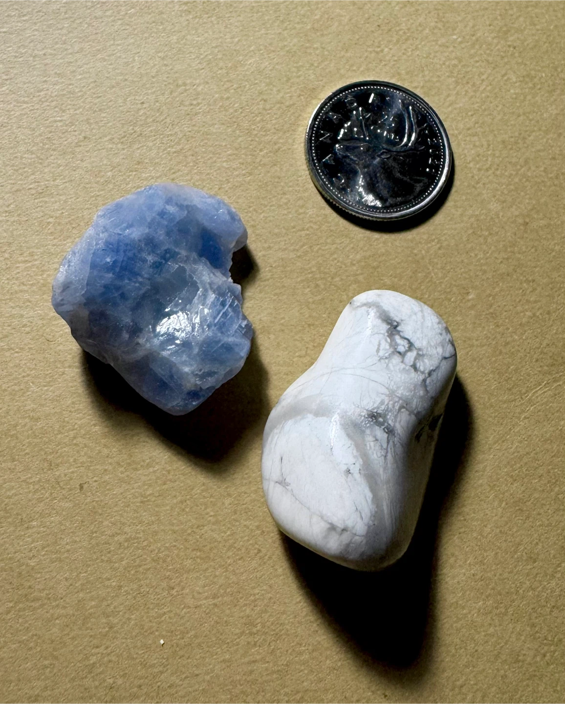 Blue Calcite and White Howlite Crystal Chunks - photo 2