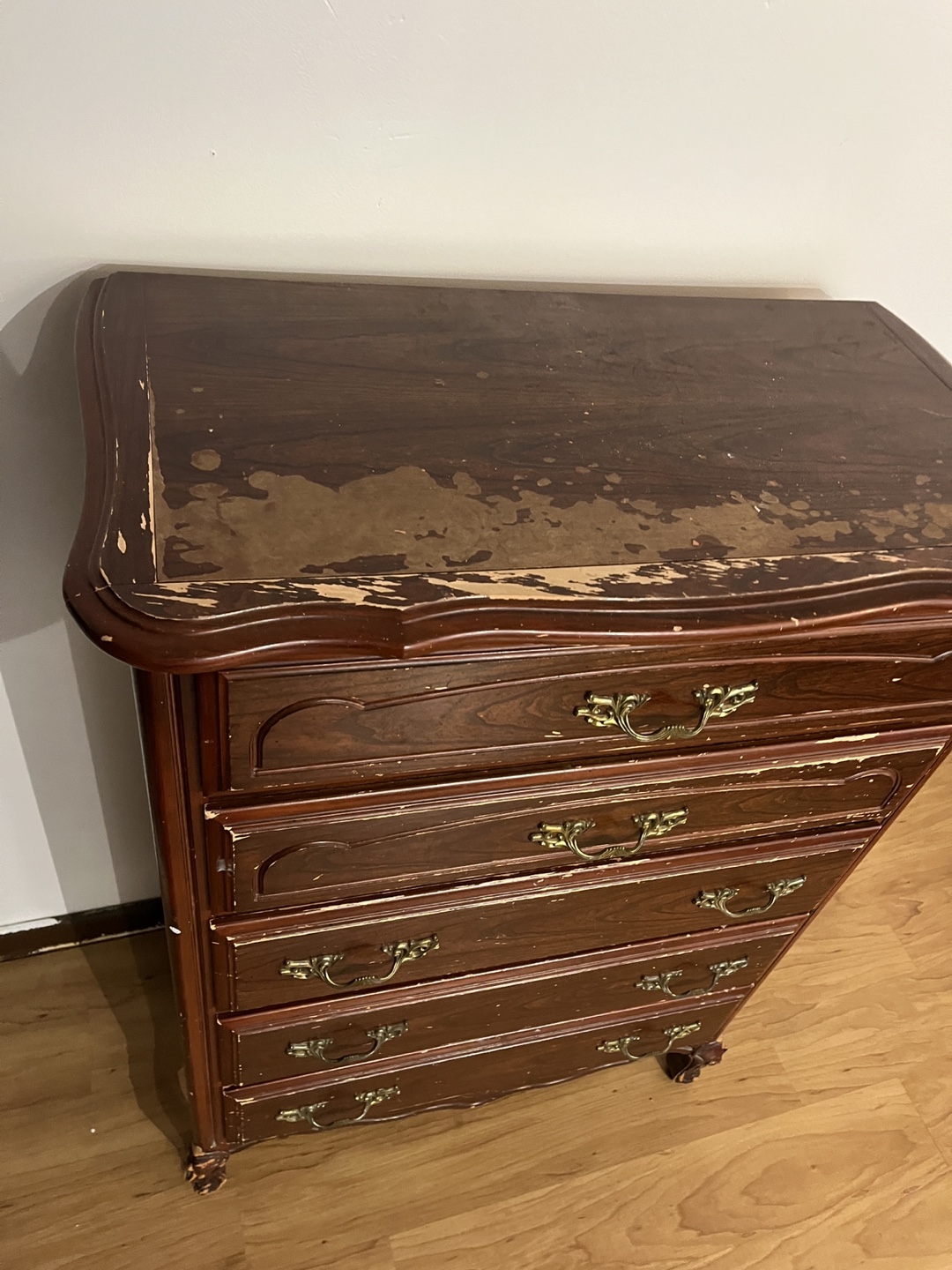 Vintage 5-Drawer Chest Dresser solid wood - photo 2