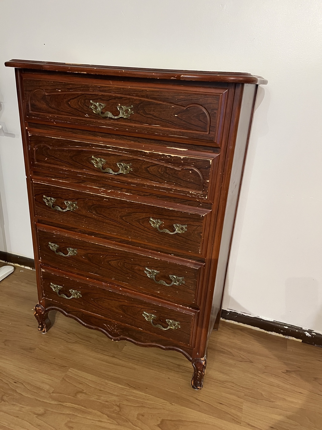 Vintage 5-Drawer Chest Dresser solid wood - photo 4