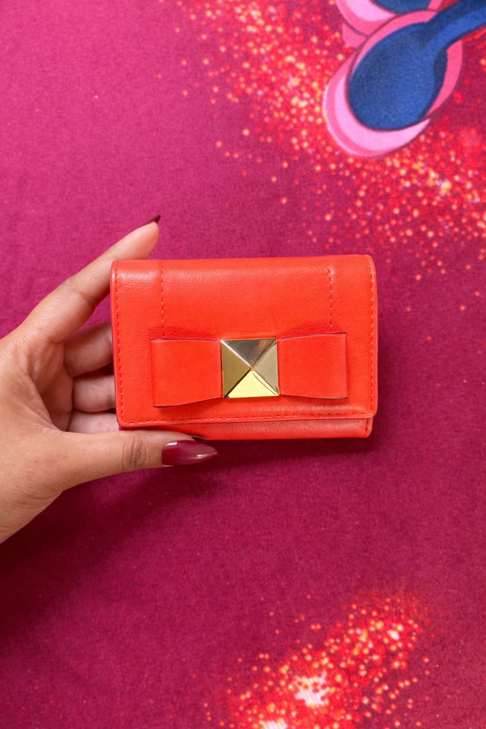 Kate Spade Bow Terrace Darla Maraschino Wallet