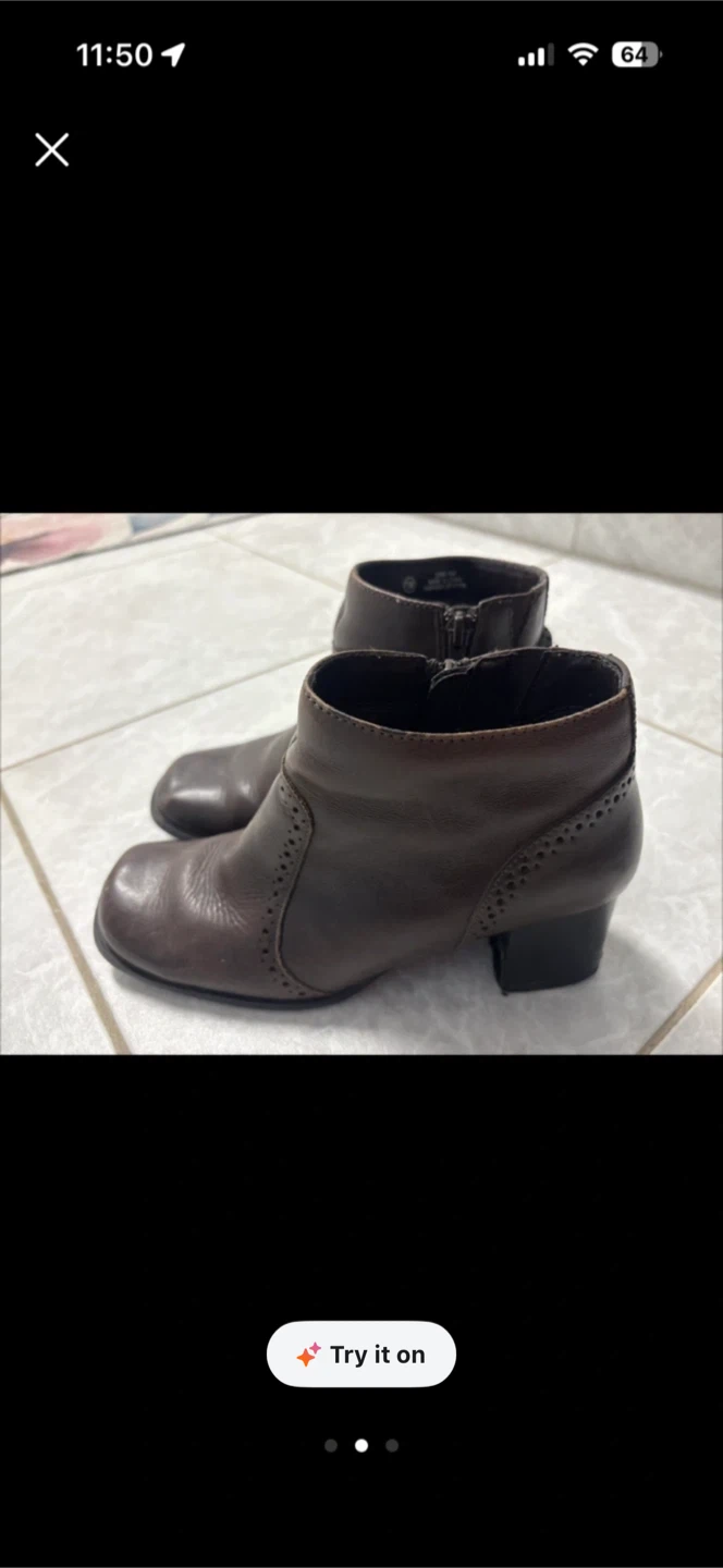 Thom McAn Brown Leather Ankle Boots - photo 2