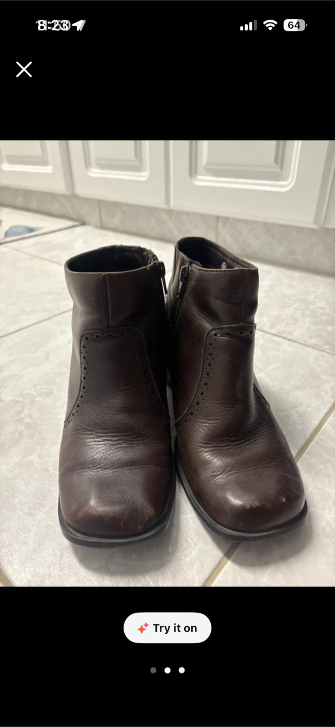 Thom McAn Brown Leather Ankle Boots - photo 3
