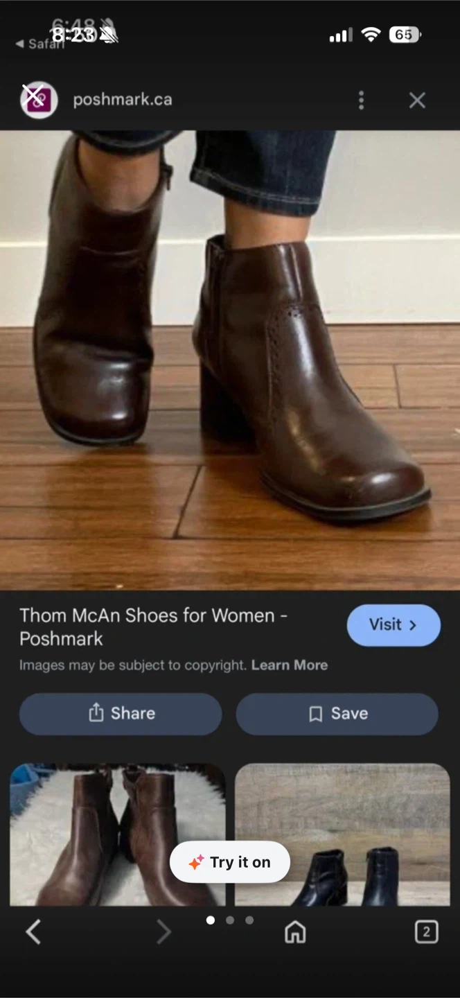 Thom McAn Brown Leather Ankle Boots