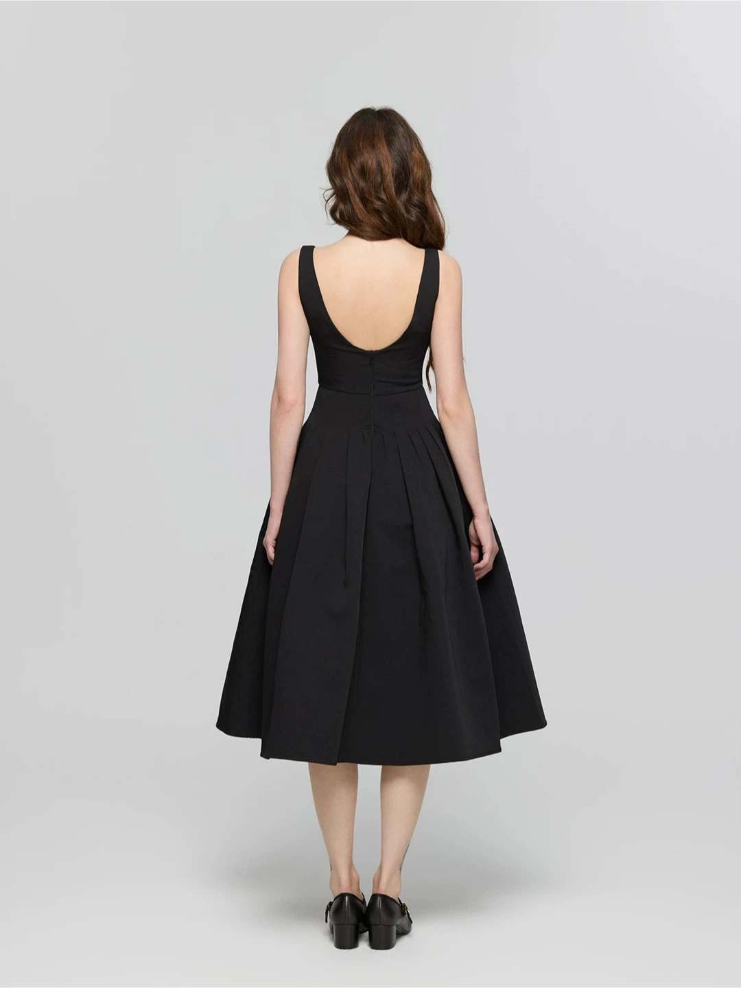 Black A-Line Midi Dress - photo 2
