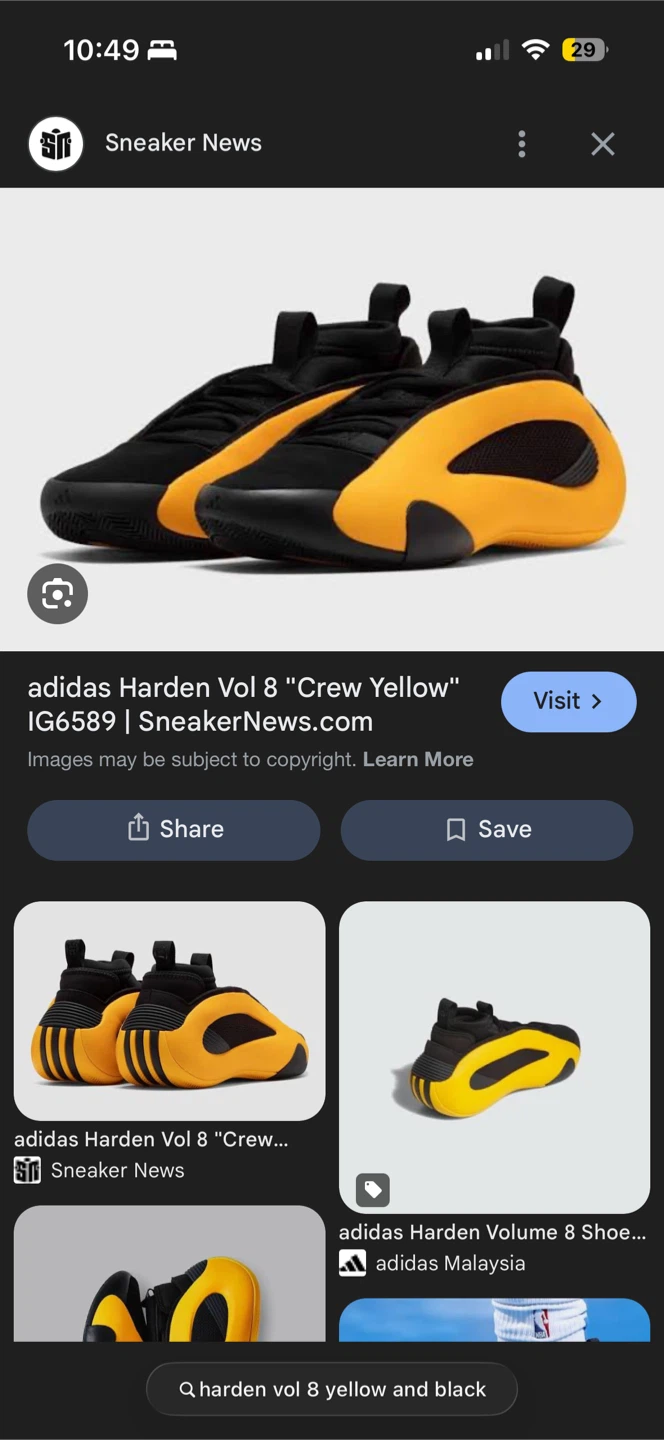 adidas Harden Vol 8 "Crew Yellow" Shoes