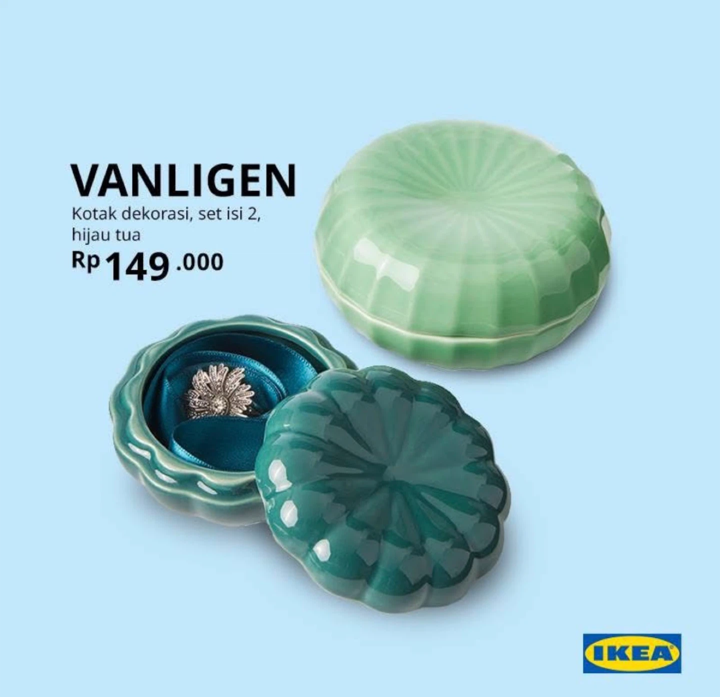 New Ceramic Nesting Containers IKEA Vanligen set of 2 - photo 4