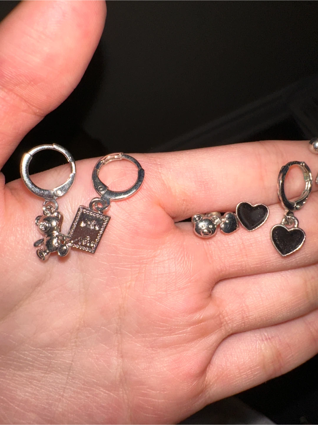 Assorted Silver Tone Charm Earrings Set - photo 2