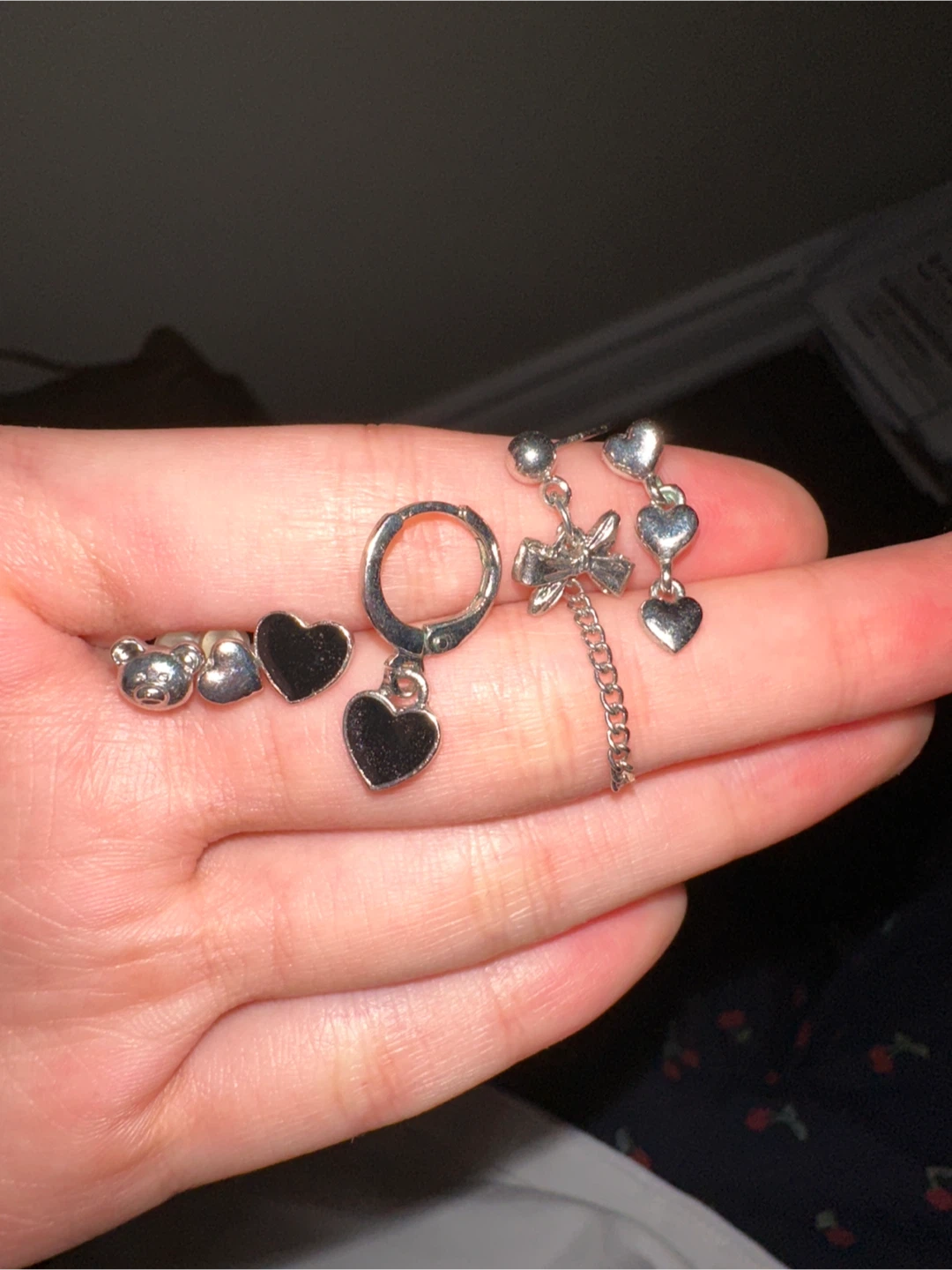 Assorted Silver Tone Charm Earrings Set - photo 3