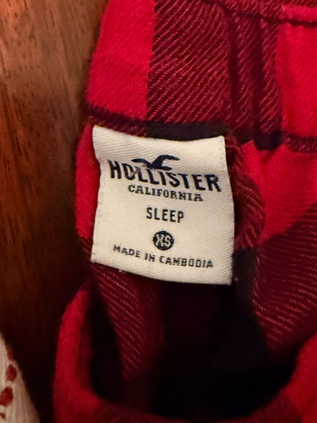 Hollister Red Plaid Sleep Pants XS - photo 5