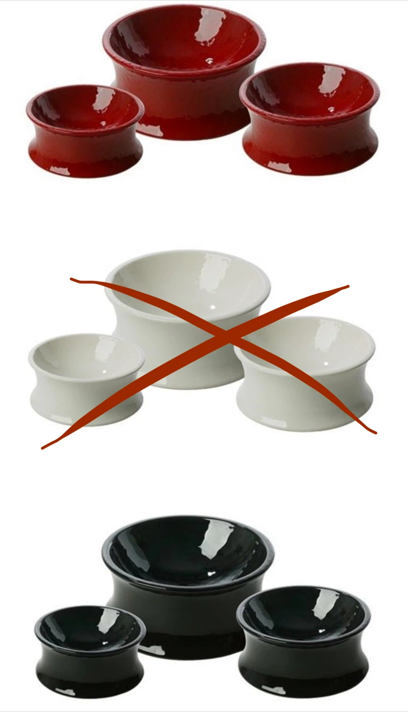 Kurve Raised Pet Bowls - Set of 2 (Red & Black) - photo 2