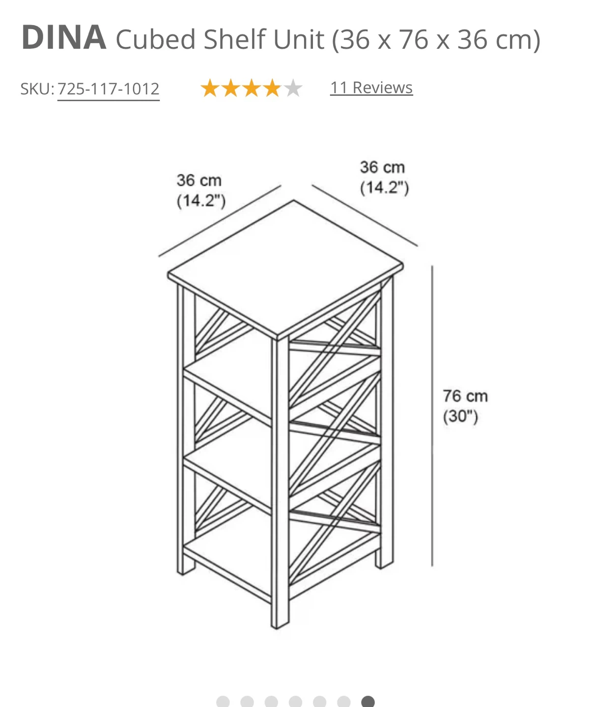 DINA Cubed Shelf Unit - White (36 x 76 x 36 cm) - photo 5