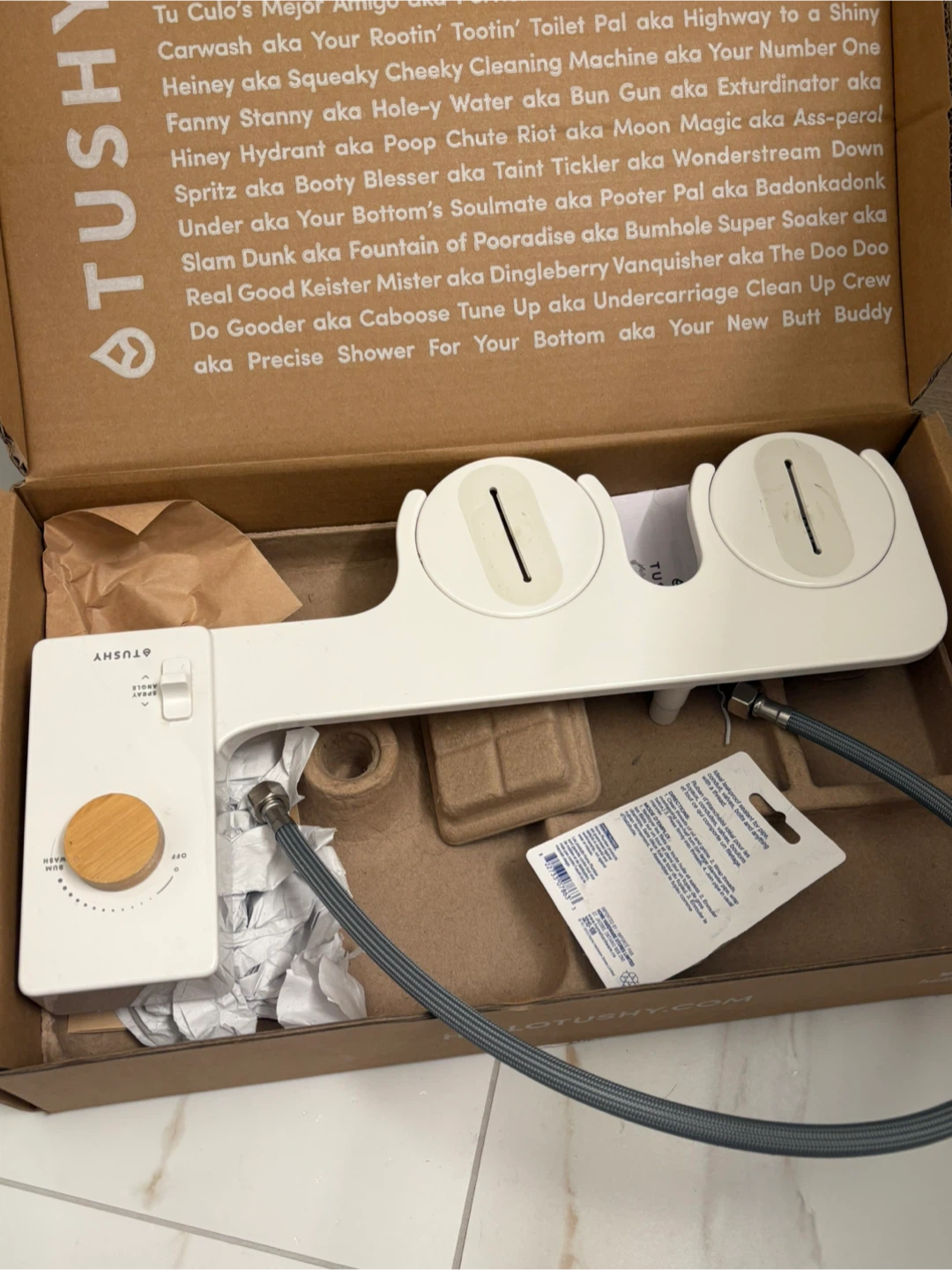 TUSHY Classic 3.0 Bamboo Bidet Attachment