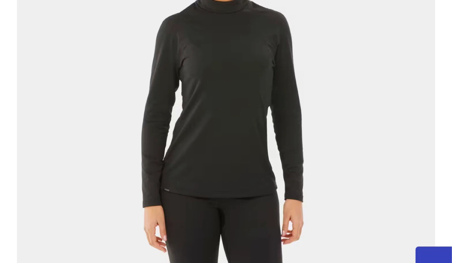 Black Long Sleeve Thermal Warm Top
