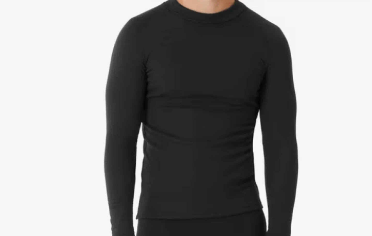 Black Long-Sleeve Thermal Shirt