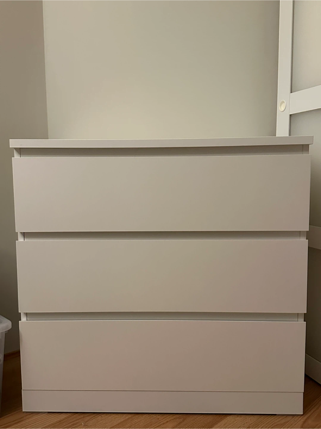 IKEA MALM White 3-Drawer Dresser – Used - photo 2