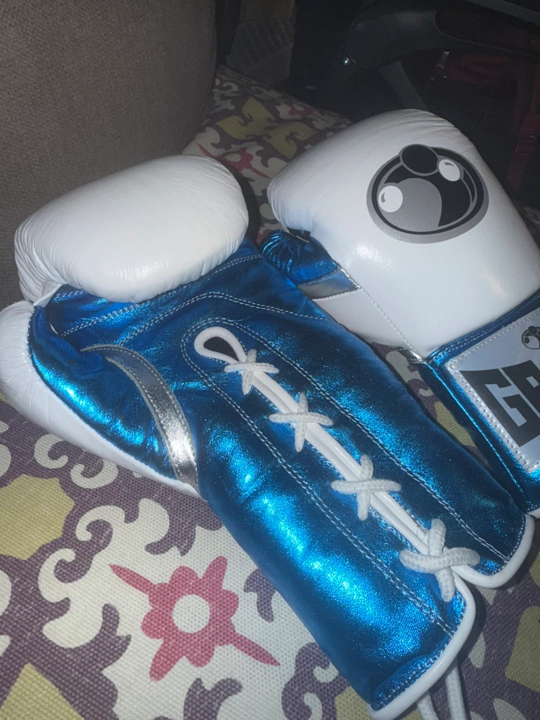 *RARE* Grant Boxing Gloves 12oz - Blue/White - photo 4