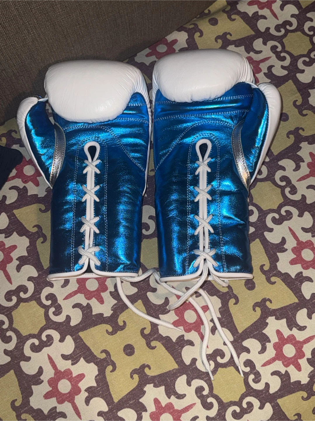 *RARE* Grant Boxing Gloves 12oz - Blue/White - photo 2