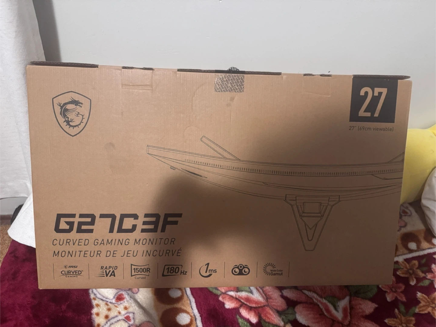 MSI 27” Curved 180Hz Gaming Monitor – Excellent Condition - photo 3