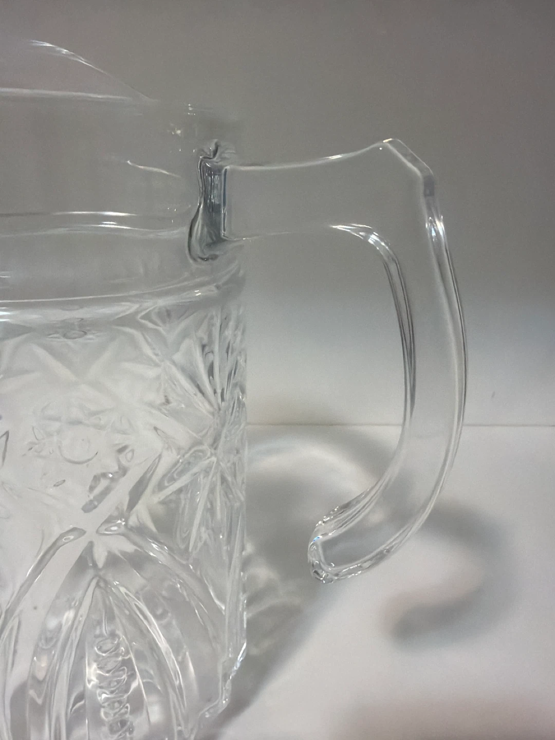 Clear Glass Pitcher with Embossed Design - photo 3