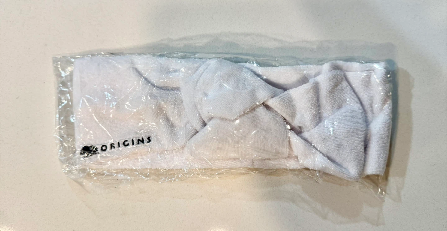 Origins Soft White Hair Towel Wrap/Headband_NWT