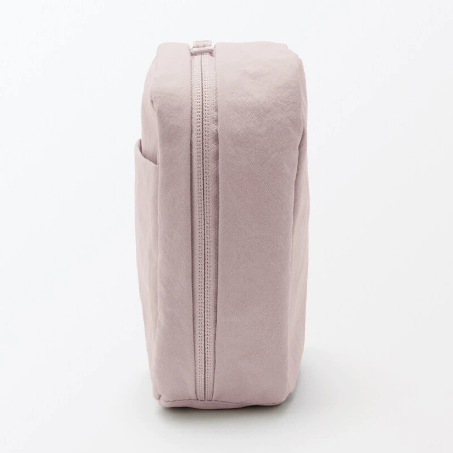 Muji Wrinkle Nylon Wide-Opening Cosmetic Bag/Pouch_Pink_NWT - photo 3