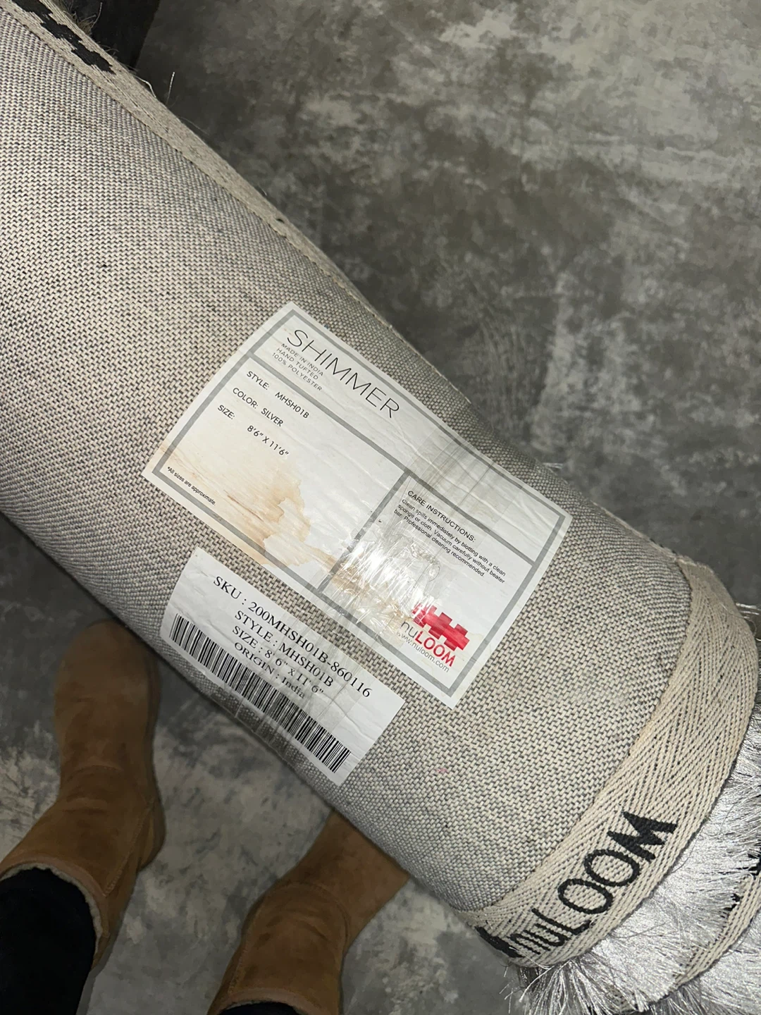 NuLoom Shimmer Rug - Silver, 8'6" x 11'6" - photo 2