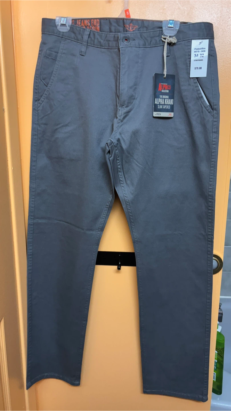 NEW with tags Grey Dockers Tapered Khaki Pants