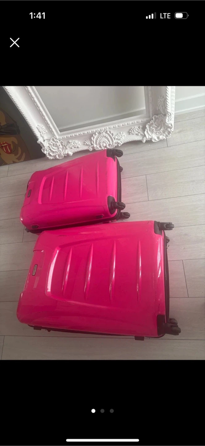 Bright Pink Hard Shell Suitcase