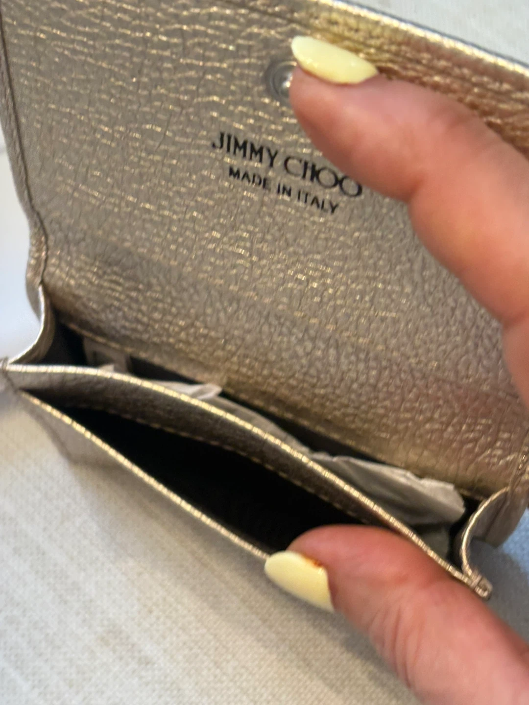 Jimmy Choo Metallic Leather Star Cardholder - photo 4
