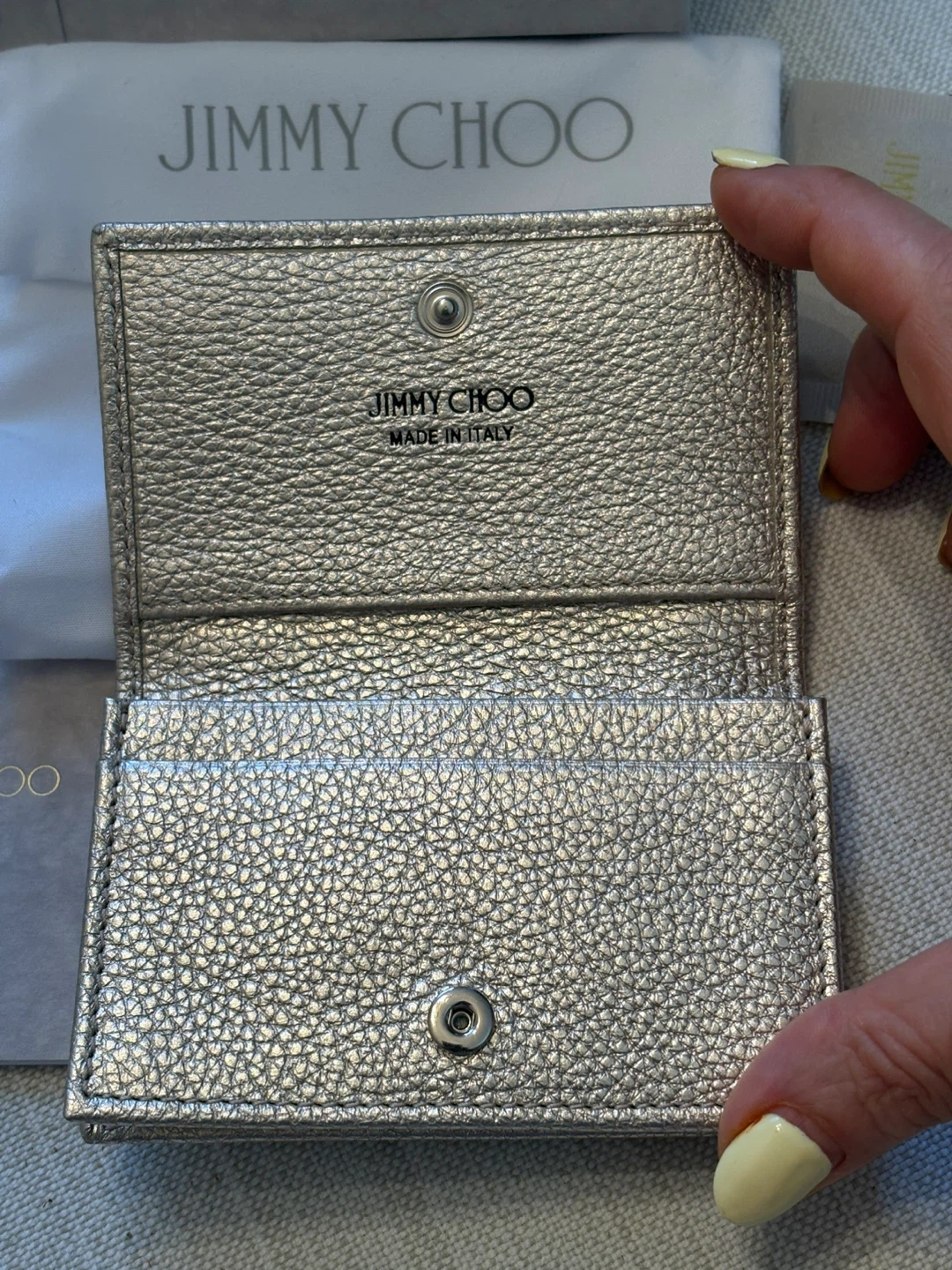 Jimmy Choo Metallic Leather Star Cardholder - photo 3