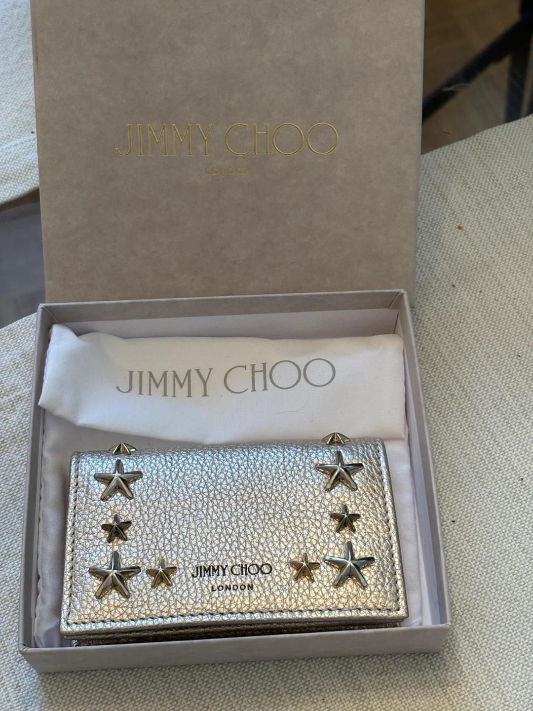 Jimmy Choo Metallic Leather Star Cardholder - photo 5