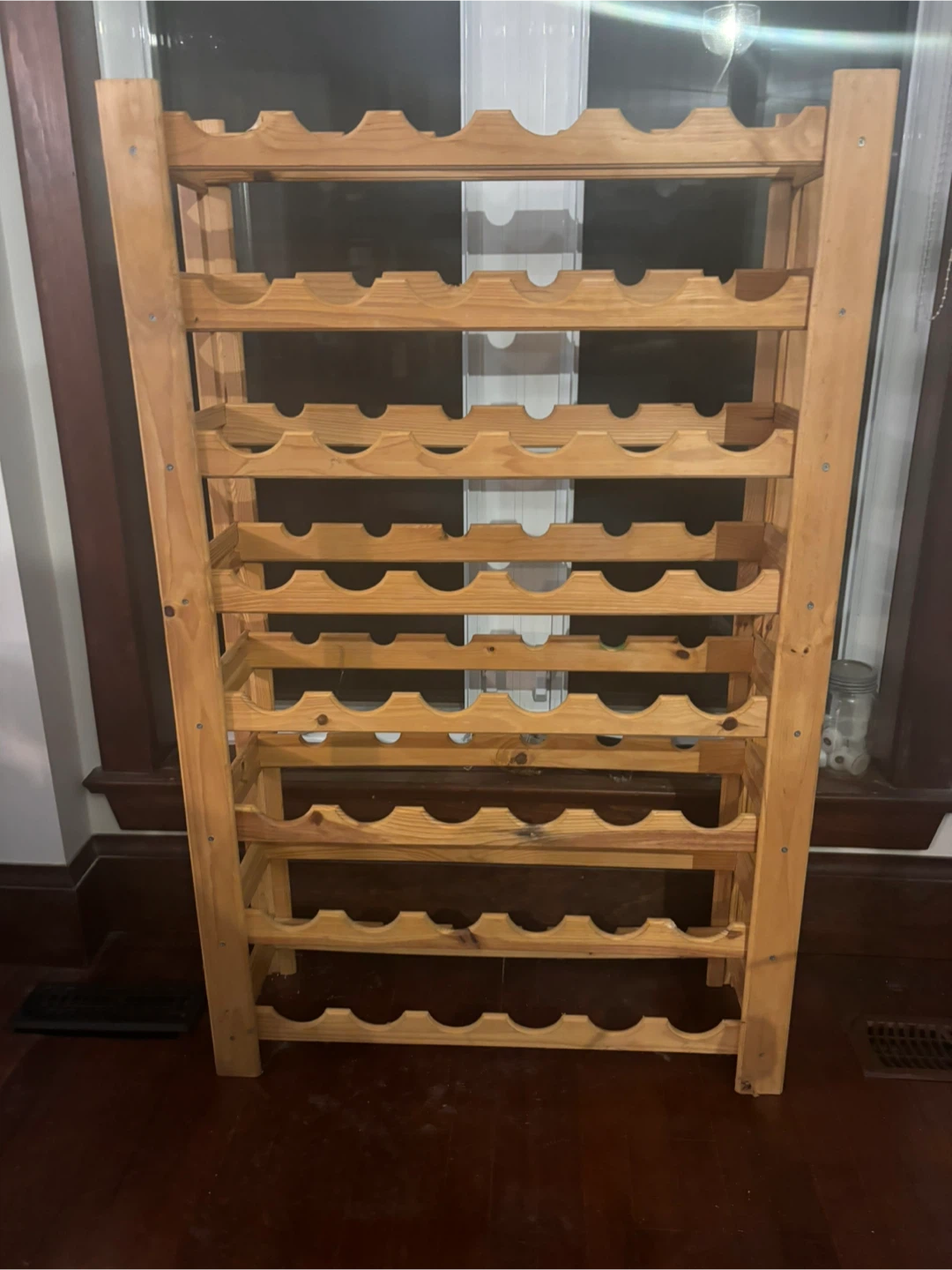 Solid Wood Wine Rack – Holds 40+ Bottles