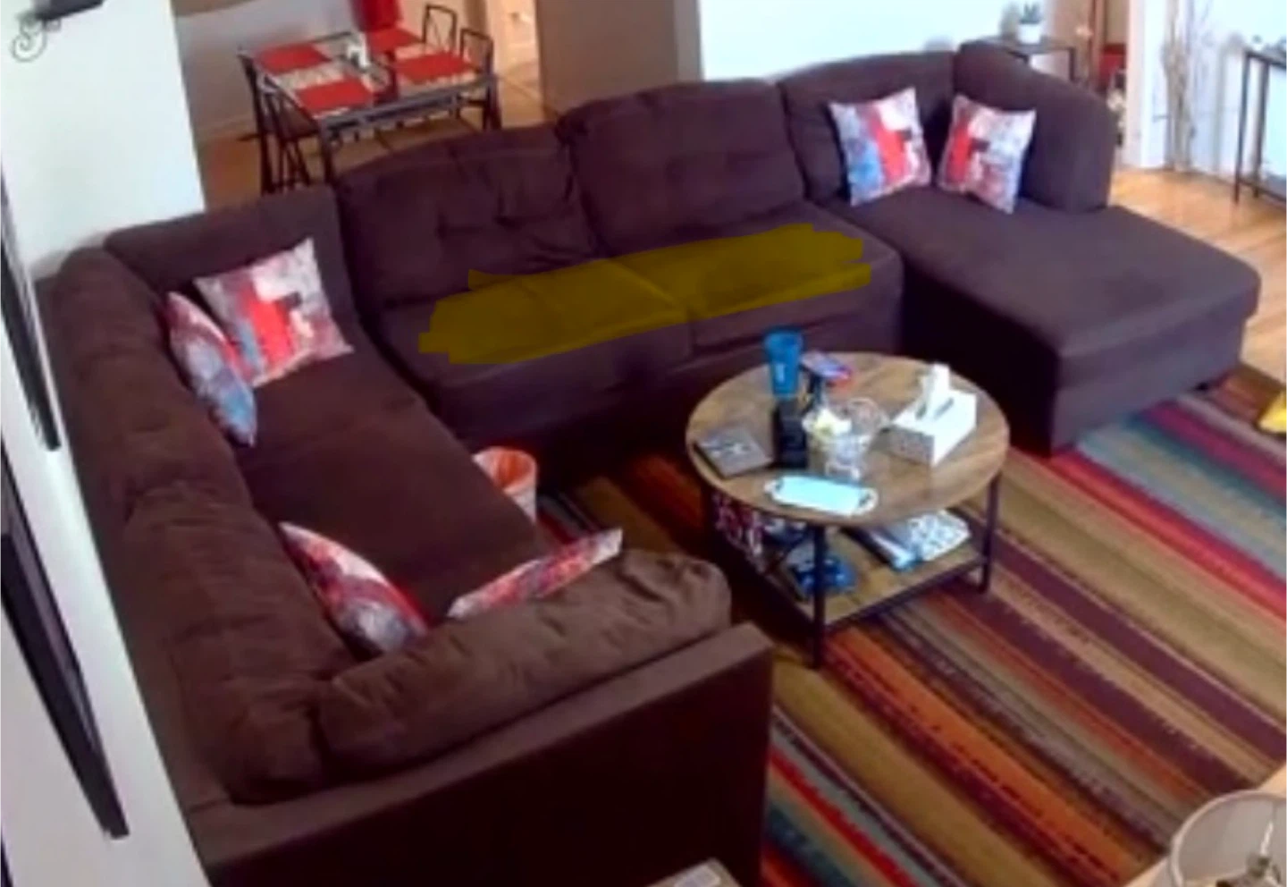 Chocolate brown sectional sofa ($600) - photo 2